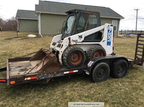 used skid steer loader trailers|trailer for bobcat.